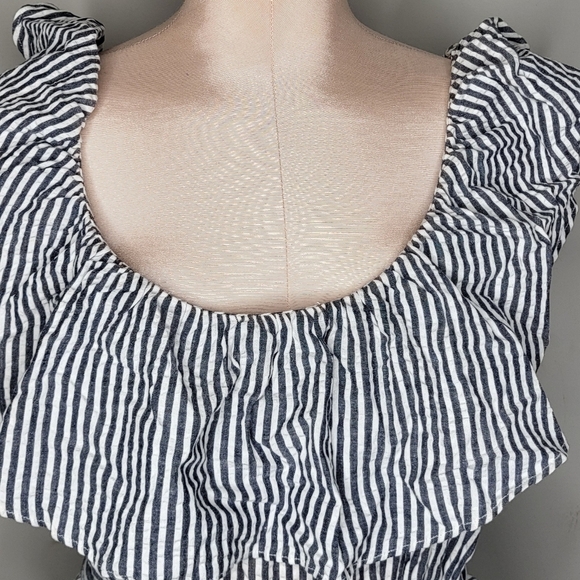 Tory Burch Black and White Striped Dress - Picture 6 of 13